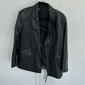 Zara Faux Leather Blazer